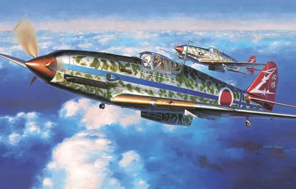 Япония, истребитель, Koike Shigeo, IJA, Kawasaki Ki-61-I Tei Hien