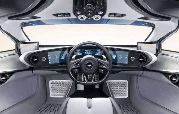 McLaren, салон, гиперкар, 2019, Speedtail