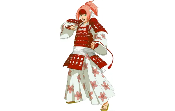 Girl, game, Naruto, Sakura, anime, samurai, ninja, asian