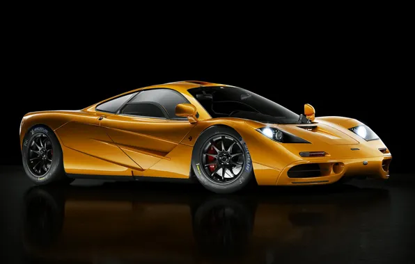Авто, Машина, Оранжевый, Фон, Арт, Суперкар, Рендеринг, Mclaren