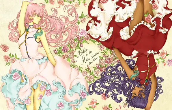 Девушки, розы, аниме, арт, revolutionary girl utena