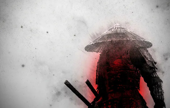 Minimal, anime, samurai