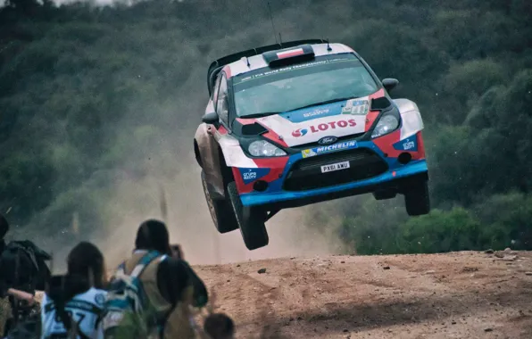 Прыжок, ford, rally, wrc, fiesta, lotos, robert kubica