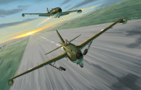 Aircraft, war, art, airplane, aviation, dogfight, russian fighter, russian jet
