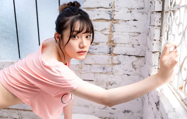 Beautiful, Asian, Model, Wall, Woman, Pretty, Window, Japanese