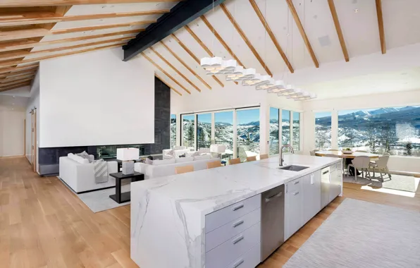 Вилла, курорт, гостиная, жилое пространство, Contemporary Residence