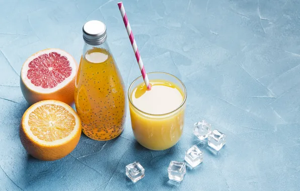 Juice, fresh, orange, grapefruit