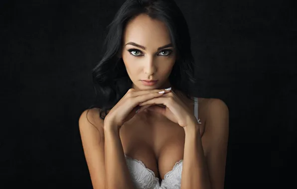 Картинка lingerie, bra, boobs, brunette, breasts