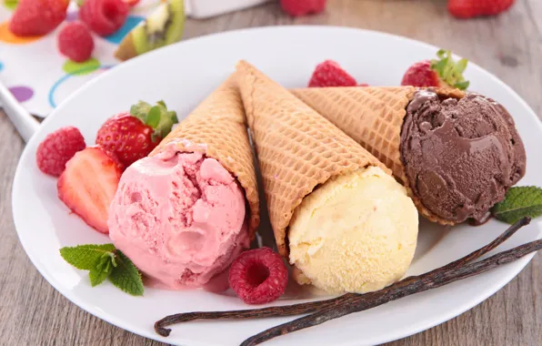 Мороженое, рожок, десерт, dessert, ice cream, cone