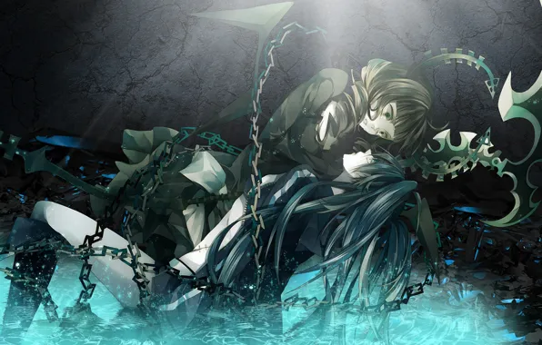 Девушки, цепи, Black Rock Shooter, Стрелок с черной скалы
