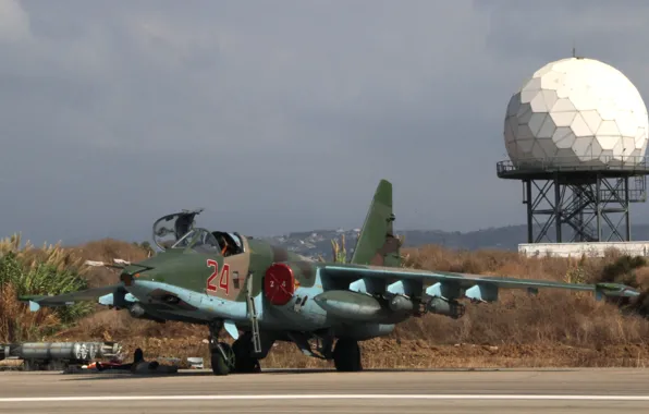 Сирия, ВКС России, штурмовой самолёт, Су-25СМ