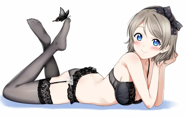 Girl, sexy, lingerie, ass, bra, cleavage, panties, thighhighs