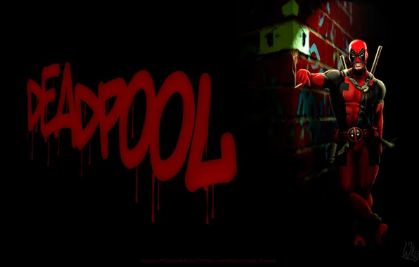 Красный, сигарета, Deadpool, Дэдпул, катаны, comics, MARVEL, Уэйд Уилсон