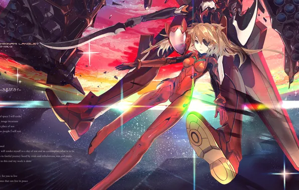 Девушка, робот, аниме, Евангелион, Evangelion