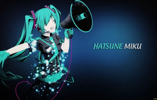 Микрофон, vocaloid, hatsune miku, вокалоид, хатсуне мику