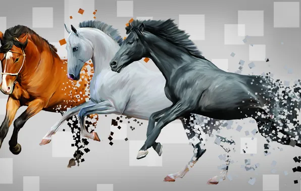 Horses, abstraction, horse