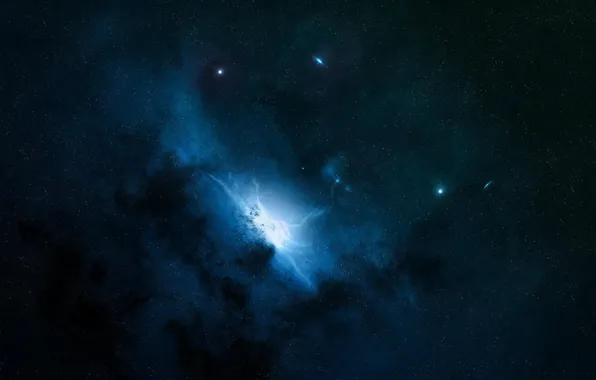 Звезды, туманность, Stefan Veselinov, Nebula