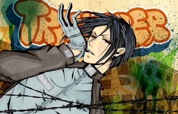 Аниме, арт, Sebastian Michaelis, тёмный дворецкий