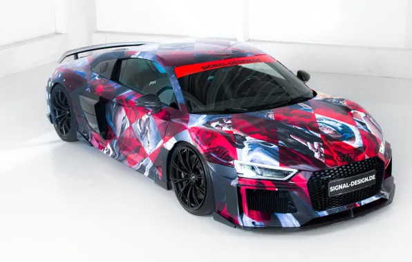 Суперкар, Audi R8, 2018, ABT, Signal Design
