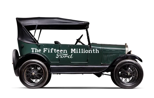 Ford, Форд, Белый фон, 1927, Сбоку, Ford Model T, Экономичный автомобиль, Economy car