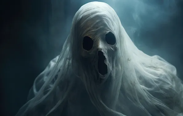 Ghost, white sheet, absence of eyes