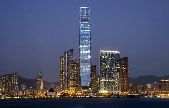 Картинка город, Гонконг, Китай, небоскрёб