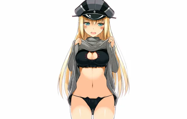 Girl, sexy, lingerie, cleavage, panties, long hair, boobs, anime