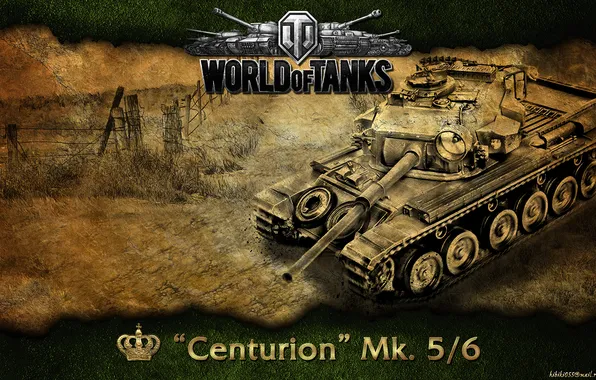 Картинка танк, Великобритания, танки, WoT, World of Tanks, Centurion MK. 5/6