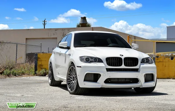 BMW, белая, white, X6M
