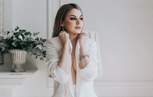 Грудь, девушка, декольте, Антон Харисов, Анна Анисимова