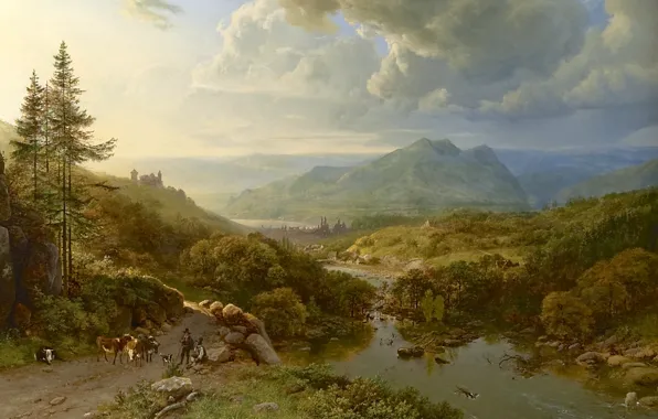 Картина, живопись, painting, Barend Cornelis Koekkoek, 1832