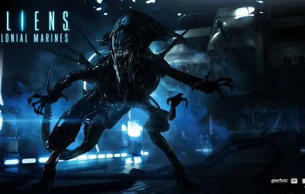 Монстр, чужой, queen, Aliens Colonial Marines, матка