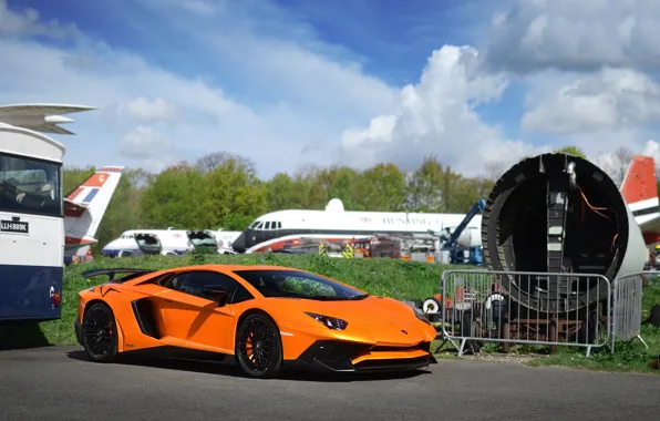 Картинка lamborghini, superveloce, orange, aventador, lp 750-4