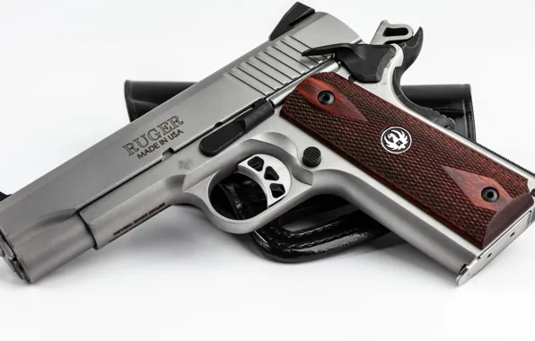 Пистолет, pistol, United States, кобура, Ruger, Commander, semi-automatic, SR1911