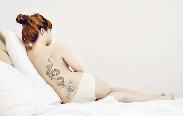 Девушка, поза, фон