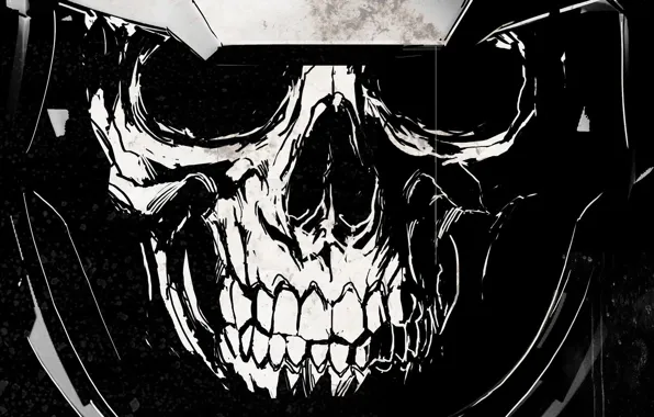 Картинка череп, зубы, символ, шлем, COD, Activision, Infinity Ward, Call of Duty: Infinite Warfare