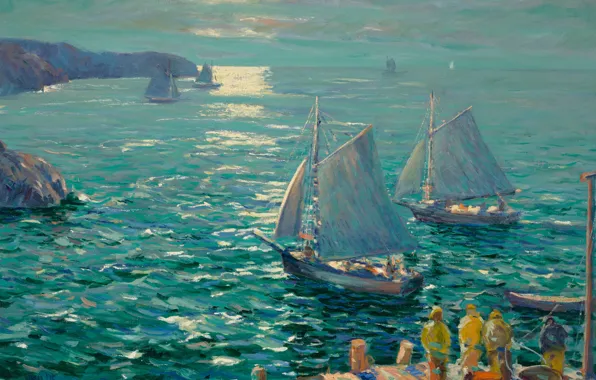 Масло, Jonas Lie, On the Wings of the Morning