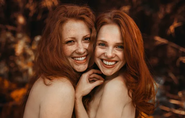 Two, face, Face, Two, FACE, TWO, red hair girl