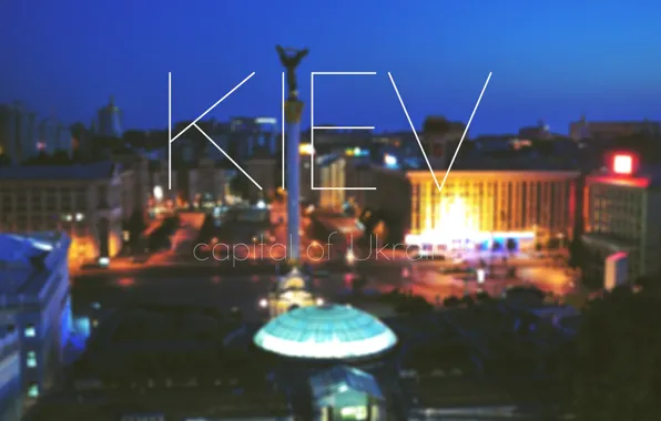 Картинка Город, Украина, Киев, Ночной