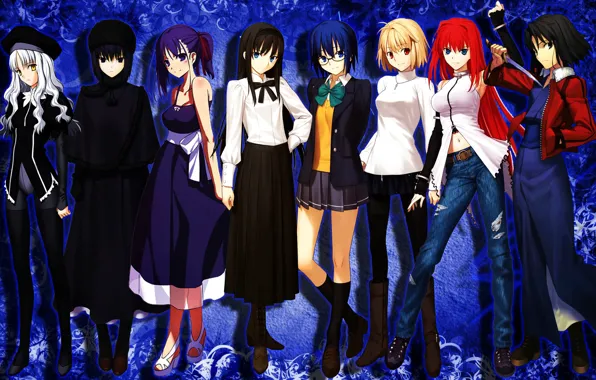 Картинка Anime, Fate/Stay Night, Girls, Kara no Kyoukai, Ryougi Shiki, Type-Moon, Caren Hortensia, Ciel