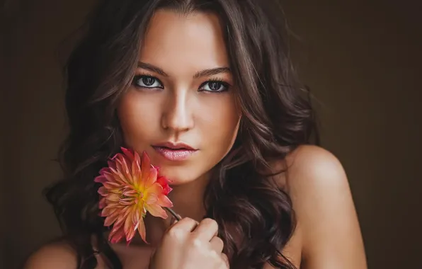 Girl, eyes, brown, beautiful, babe