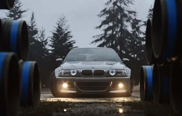 Авто, BMW, Машина, Серый, Car, Render, Серебряный, E46