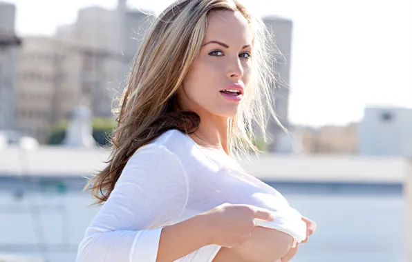 Дома, блондинка, красавица, губки, фотомодель, Alexa Cole