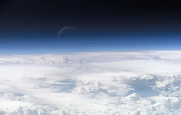 Картинка планета, Облака, атмосфера, Космос