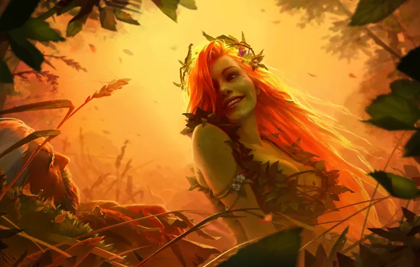 Девушка, Лес, Girl, Fantasy, Арт, Art, Ведьмак, Фантастика