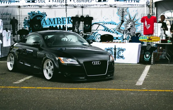 Картинка Audi, black, stance