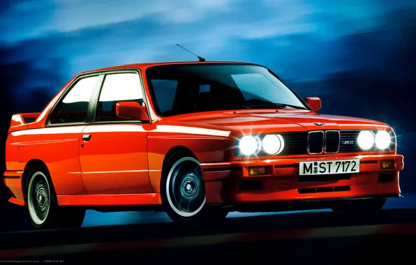 Автомобиль, классика, BMW M3, oldschool