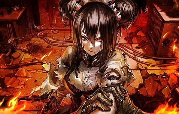 Girl, Fire, Art