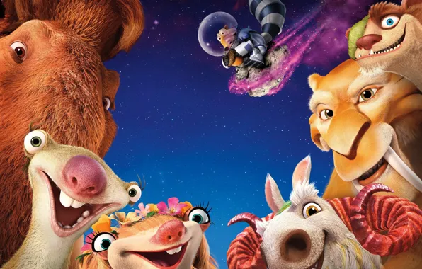 Обои Мультфильм, Постер, 2016, Ice Age: Collision Course.