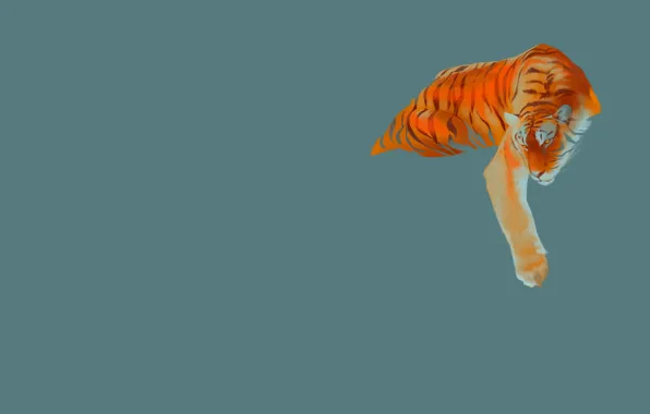 Полоски, тигр, хищник, арт, Tiger pack, Maria Kuzmicheva